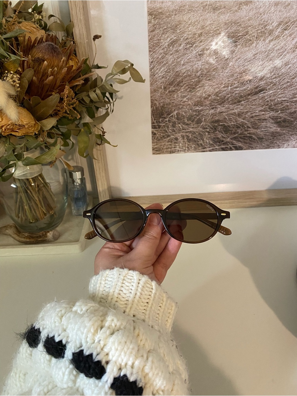 Sojos Brown Round Sunglasses - Women’s
